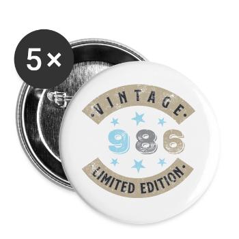 1986 Limited Edition - Buttons groß 56 mm (5er Pack) - Weiß - Vorne