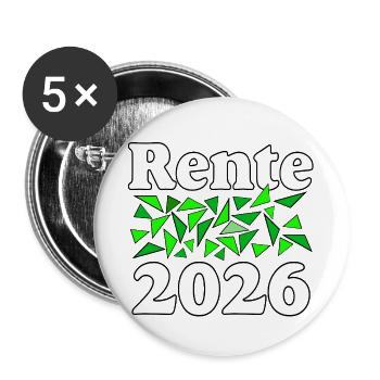 Rente 2026 Splitter - Buttons groß 56 mm (5er Pack) - Weiß - Vorne