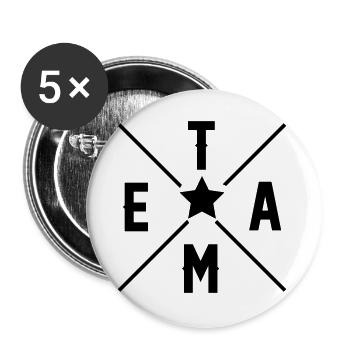 Équipe - Lot de 5 grands badges (56 mm) - blanc - Devant
