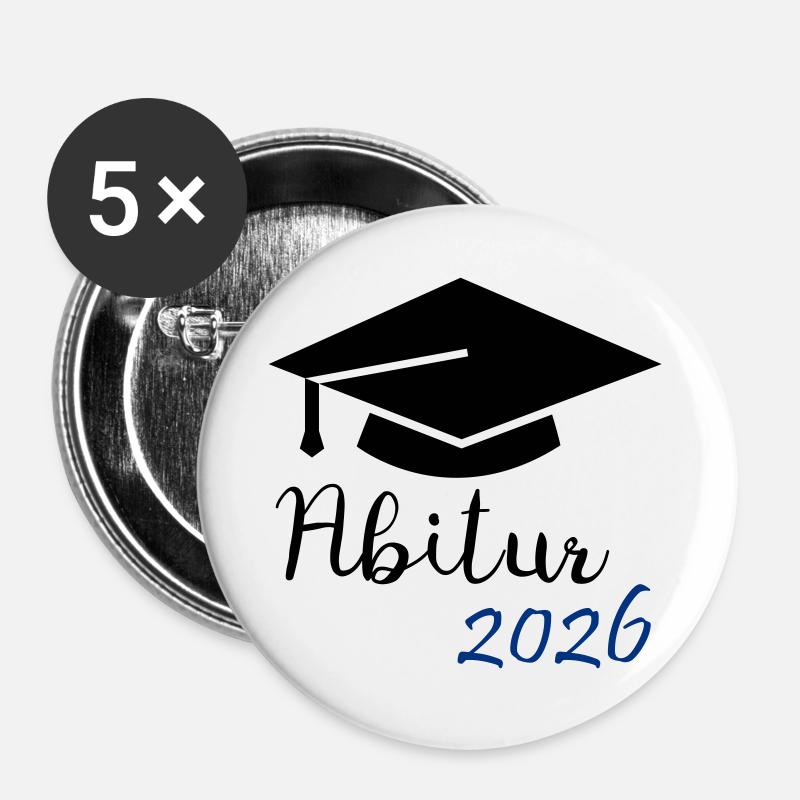 Abitur 2026 - Buttons large 2.2''/56 mm (5-pack) - white