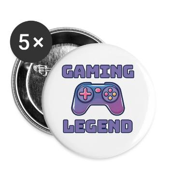 Gift idea for console video game players - Buttons large 2.2''/56 mm (5-pack) - white - Front