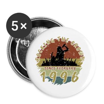 30e anniversaire Faire vibrer la foule SNG 02/1996 - Lot de 5 grands badges (56 mm) - blanc - Devant