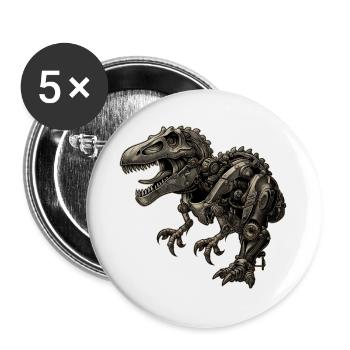 Mechanical dinosaur – T-Rex robot - Buttons large 2.2''/56 mm (5-pack) - white - Front