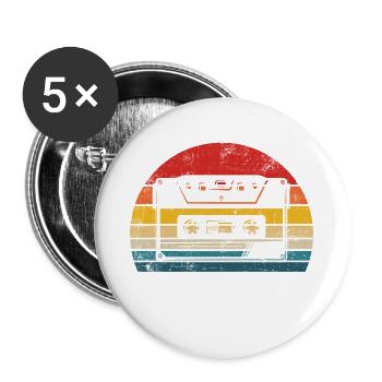 Vintage 1966 - Buttons groß 56 mm (5er Pack) - Weiß - Vorne
