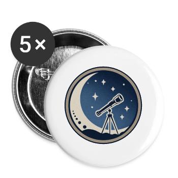 Astronomy and fascination with the infinite universe - Buttons large 2.2''/56 mm (5-pack) - white - Front