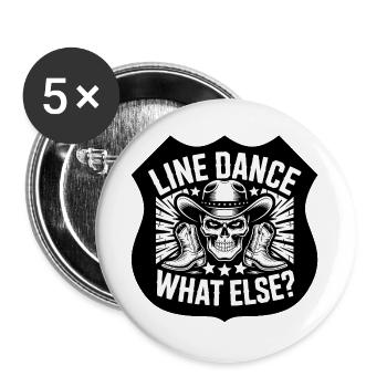 Line Dance Skull Western Shirt - Buttons groß 56 mm (5er Pack) - Weiß - Vorne