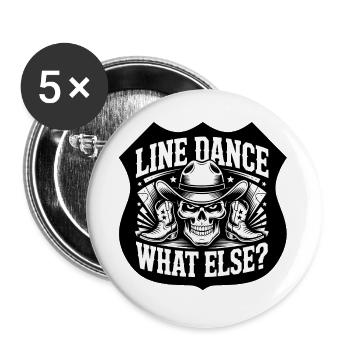 LineDance Skull Cowboy Boots - Buttons large 2.2''/56 mm (5-pack) - white - Front
