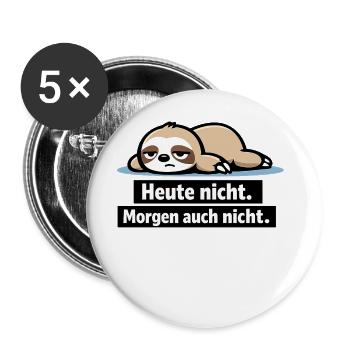 Paresseux paresseux : Pas aujourd’hui - Lot de 5 grands badges (56 mm) - blanc - Devant