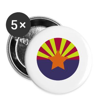 Arizona round flag - Buttons large 2.2''/56 mm (5-pack) - white - Front
