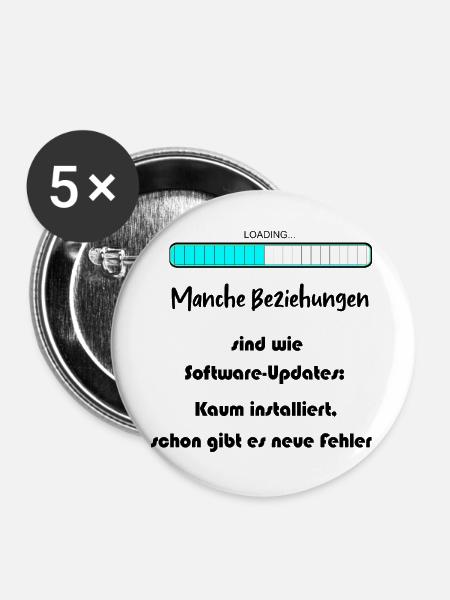 Fortschrittsbalken Blau Muster - Buttons groß 56 mm (5er Pack) - Weiß