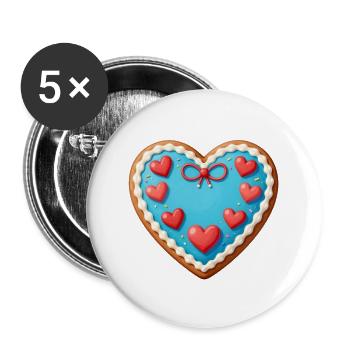 Cadeau pour la fête des mères : Idée de cadeau pour la fête des mères - Lot de 5 grands badges (56 mm) - blanc - Devant