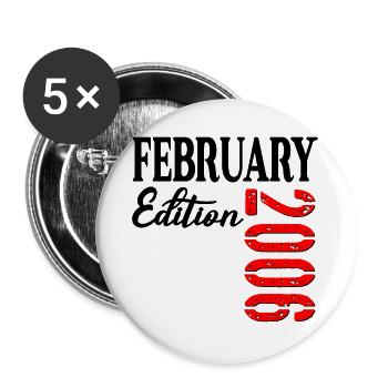 21e anniversaire - février 2006 - Lot de 5 grands badges (56 mm) - blanc - Devant