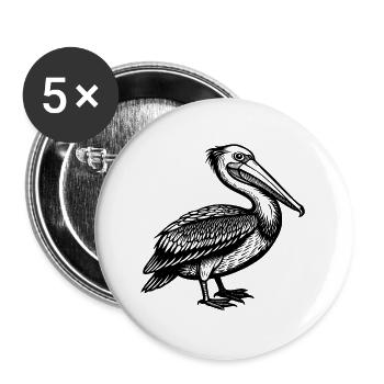 Pelikan - Buttons groß 56 mm (5er Pack) - Weiß - Vorne