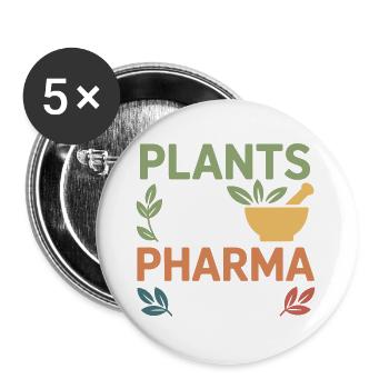Certified Clinical Botanical Specialist Apparel  - Buttons large 2.2''/56 mm (5-pack) - white - Front