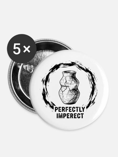 Perfectly Imperfect Vase - Buttons groß 56 mm (5er Pack) - Weiß