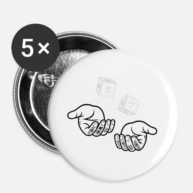 67 Six Seven - Buttons large 2.2''/56 mm (5-pack) - white