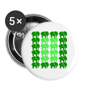 Elephant - Buttons large 2.2''/56 mm (5-pack) - white - Front