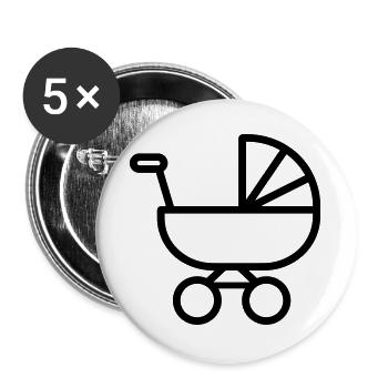 stroller_-1-stroller - Buttons large 2.2''/56 mm (5-pack) - white - Front