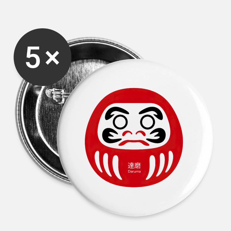 Daruma Focus - Buttons large 2.2''/56 mm (5-pack) - white