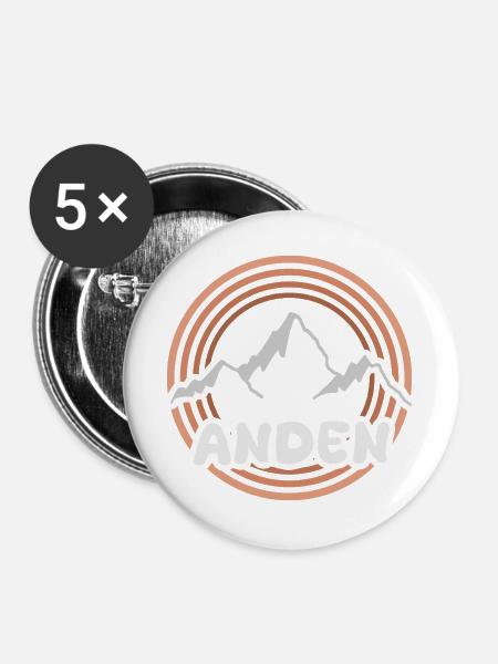 Geschenk für Anden - Buttons groß 56 mm (5er Pack) - Weiß