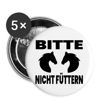 horses - Buttons large 2.2''/56 mm (5-pack) - white - Front