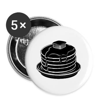 Pancakes - Buttons large 2.2''/56 mm (5-pack) - white - Front