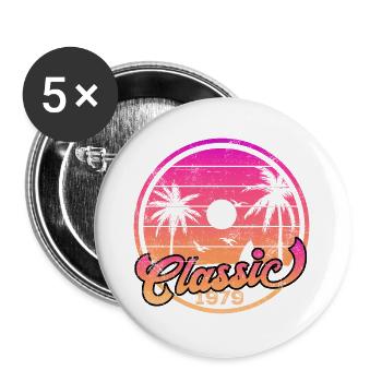 1979 Vintage - Buttons groß 56 mm (5er Pack) - Weiß - Vorne