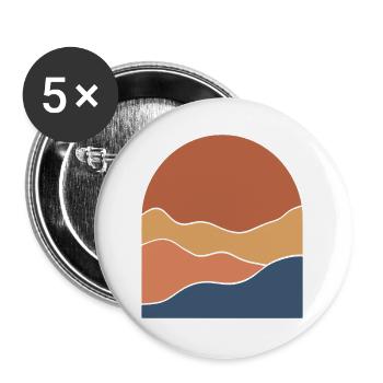 Warm Horizon Layers - Buttons large 2.2''/56 mm (5-pack) - white - Front