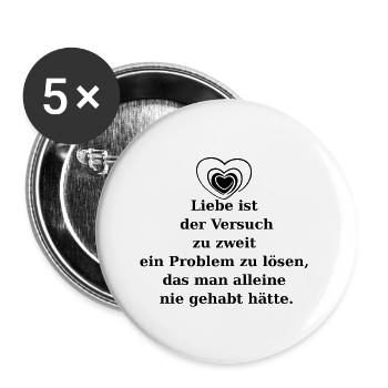 Attempt at love - Buttons large 2.2''/56 mm (5-pack) - white - Front