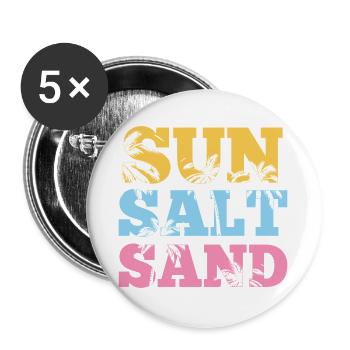 Summertime - Sun Salt and Sand - Buttons large 2.2''/56 mm (5-pack) - white - Front