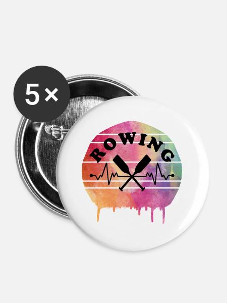 Rowing - Buttons groß 56 mm (5er Pack) - Weiß
