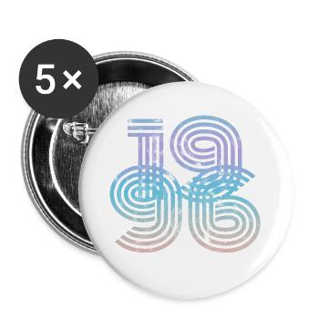 1996 Vintage - Buttons groß 56 mm (5er Pack) - Weiß - Vorne