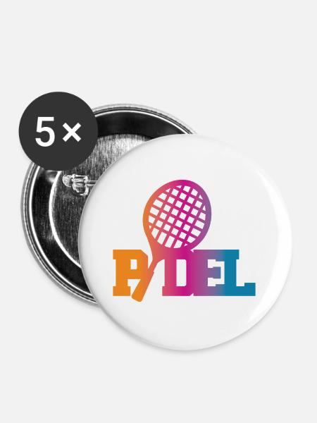 Padel - Buttons groß 56 mm (5er Pack) - Weiß