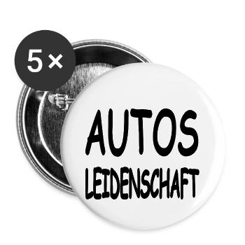 Autos - Buttons groß 56 mm (5er Pack) - Weiß - Vorne