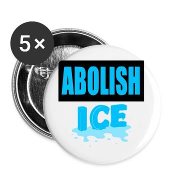 Abolish I.C.E: - Buttons large 2.2''/56 mm (5-pack) - white - Front