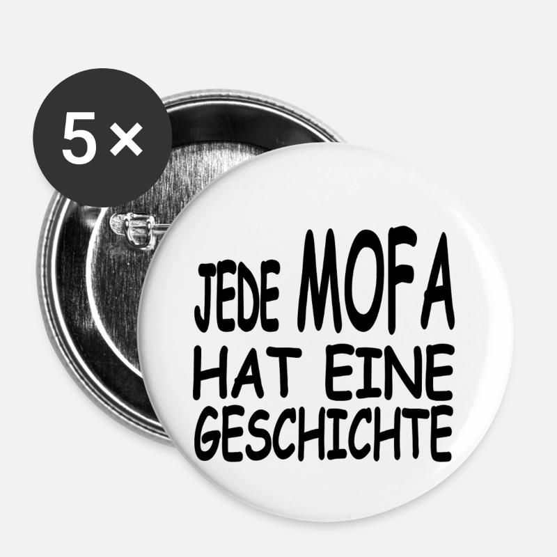 Moped - Buttons large 2.2''/56 mm (5-pack) - white