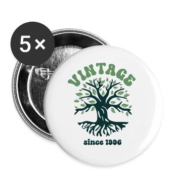 1996 Vintage - Buttons groß 56 mm (5er Pack) - Weiß - Vorne