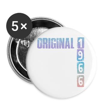 Vintage 1966 - Buttons groß 56 mm (5er Pack) - Weiß - Vorne