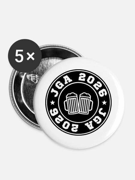 Jga 2026 - Buttons groß 56 mm (5er Pack) - Weiß