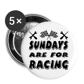 Voiture - Lot de 5 grands badges (56 mm) - blanc - Devant