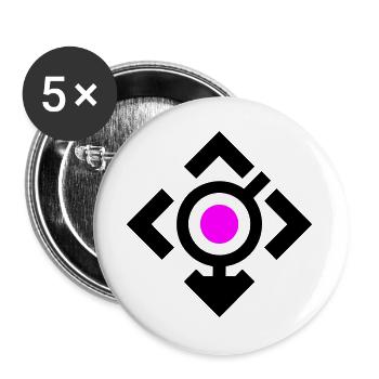 symbole LGBT - Lot de 5 grands badges (56 mm) - blanc - Devant