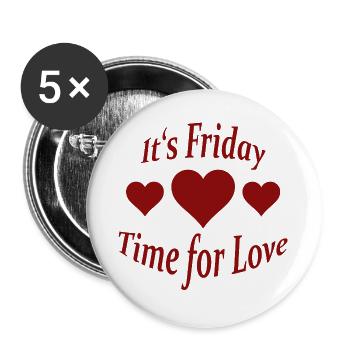 Friday - Buttons large 2.2''/56 mm (5-pack) - white - Front