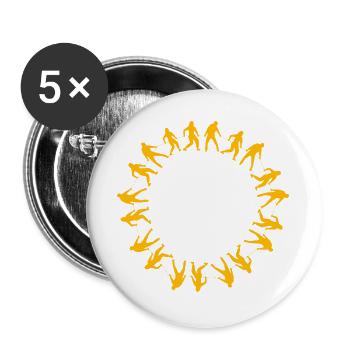 MON NORMAL EST MON NORMAL, LE TIEN VA BIEN ✌️ - Lot de 5 grands badges (56 mm) - blanc - Devant
