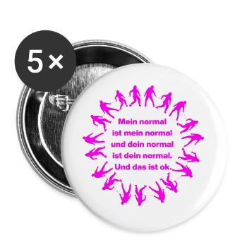 MY NORMAL IS MY NORMAL, YOURS IS ALL OK ✌️ - Buttons large 2.2''/56 mm (5-pack) - white - Front