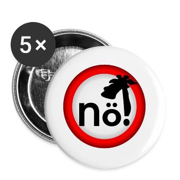 Verbot Nein Giraffe - Buttons groß 56 mm (5er Pack) - Weiß - Vorne