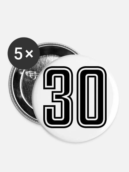 30 - Buttons groß 56 mm (5er Pack) - Weiß