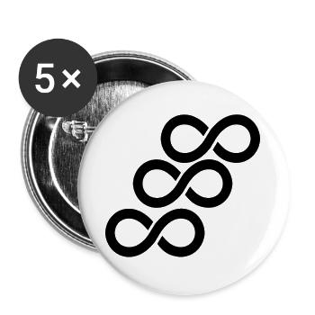 Unendlichkeit - Buttons groß 56 mm (5er Pack) - Weiß - Vorne