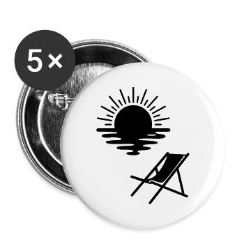 Sunset Transat - Buttons groß 56 mm (5er Pack) - Weiß - Vorne