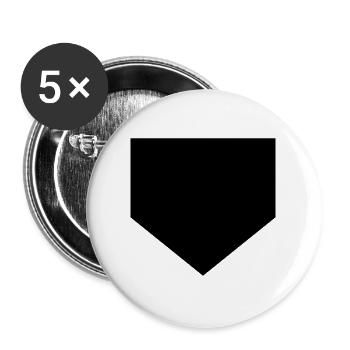 Baseball home plate - Buttons large 2.2''/56 mm (5-pack) - white - Front