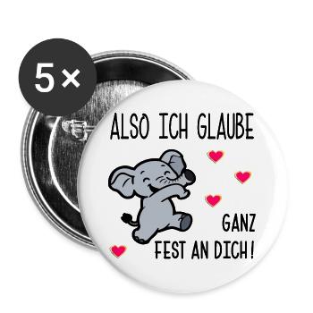 EXAMS MOTIVATION FAITH - Buttons large 2.2''/56 mm (5-pack) - white - Front